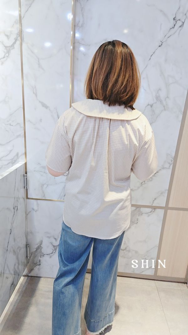 日系細格兔子襯衫 