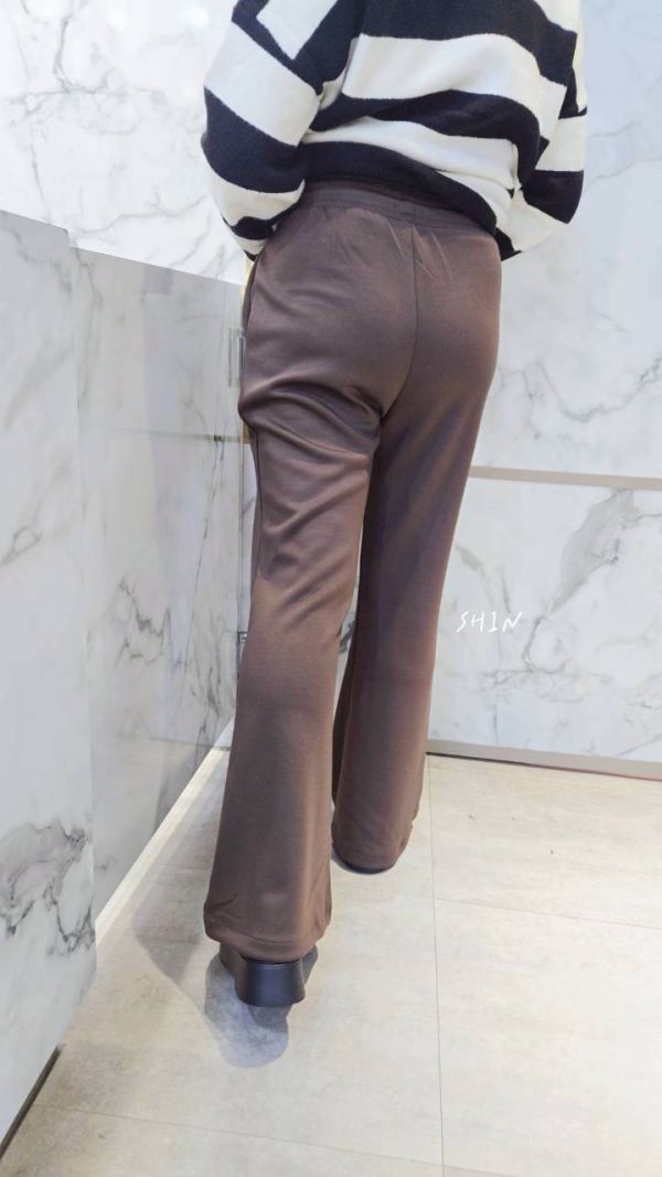 顯瘦太空棉抽繩長褲(咖/灰) 