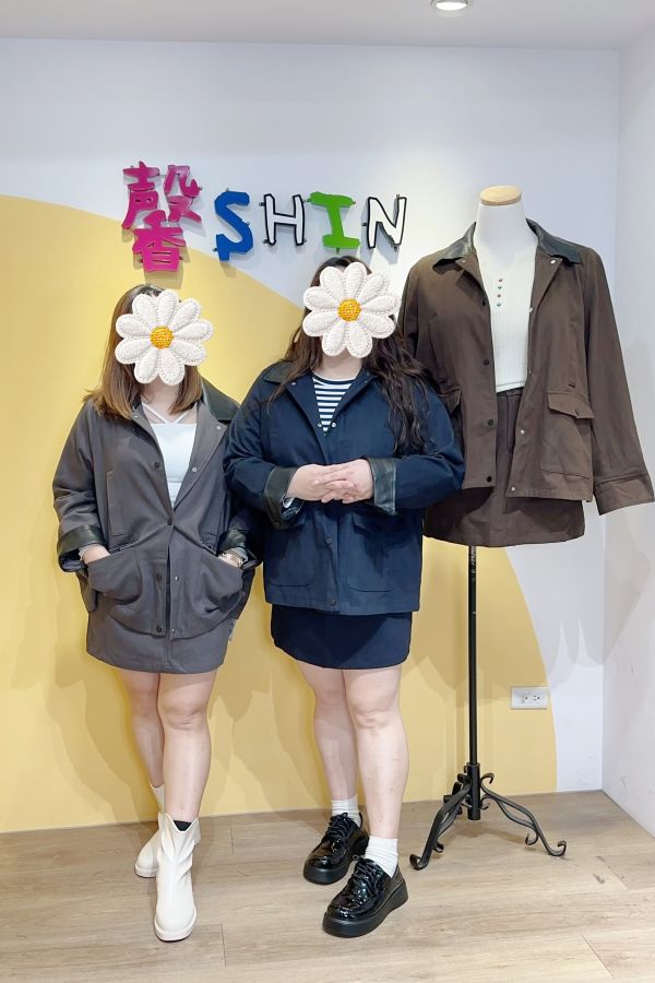 簡單韓系夾克褲裙套裝(深藍/灰/咖) 