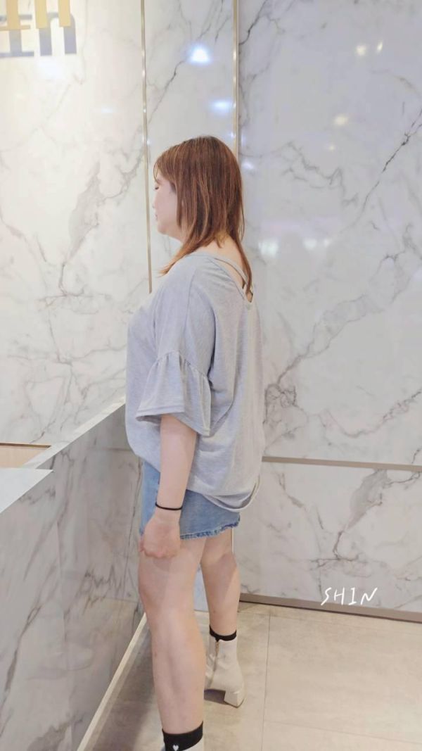 素素圓領後交叉大T(黑/灰/杏) 