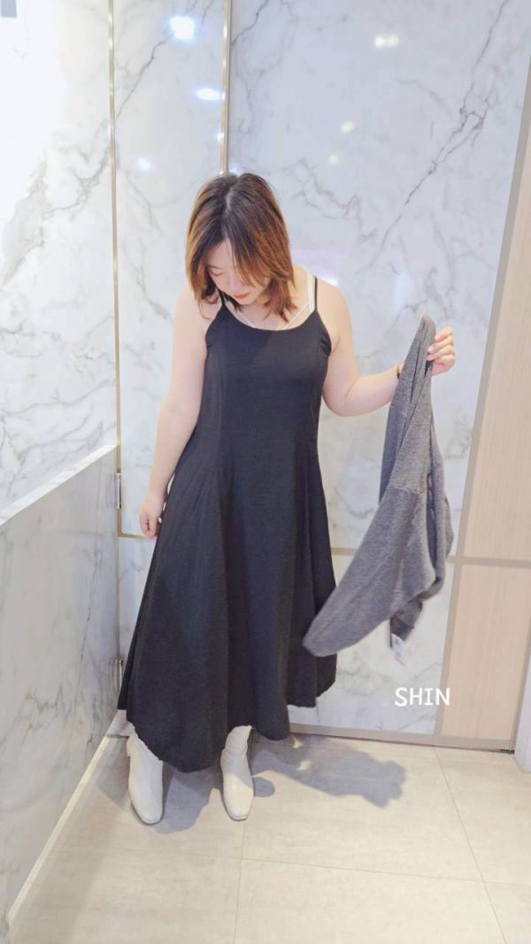 柔弱風細肩長洋+兩穿外罩 