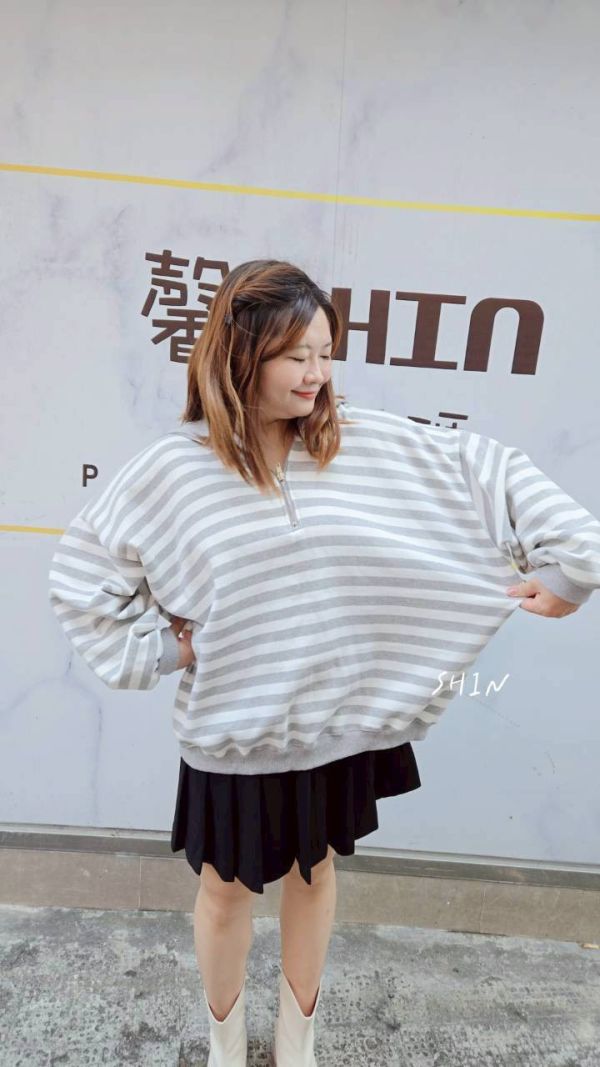 KOREA正韓拉鍊立領T 