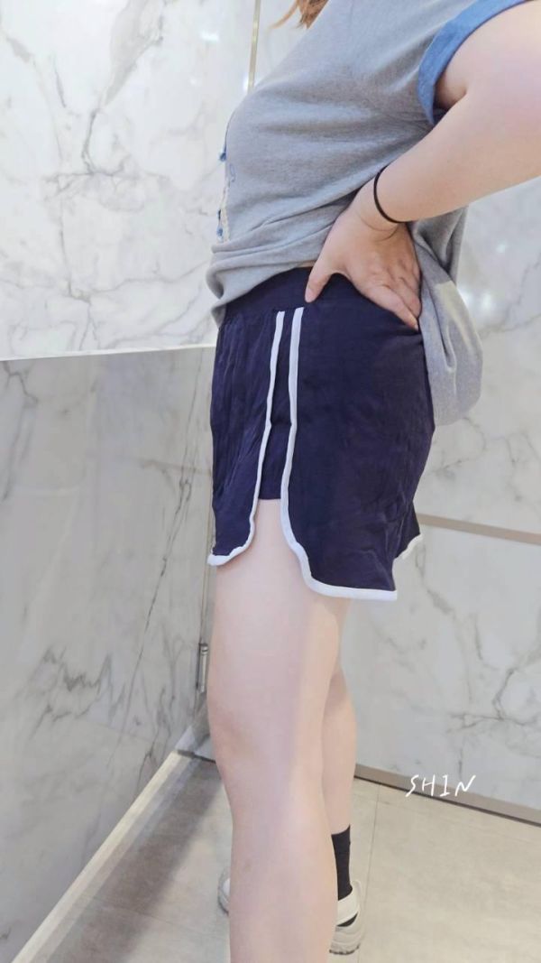 滾白邊運動短褲(黑/深藍/奶茶) 