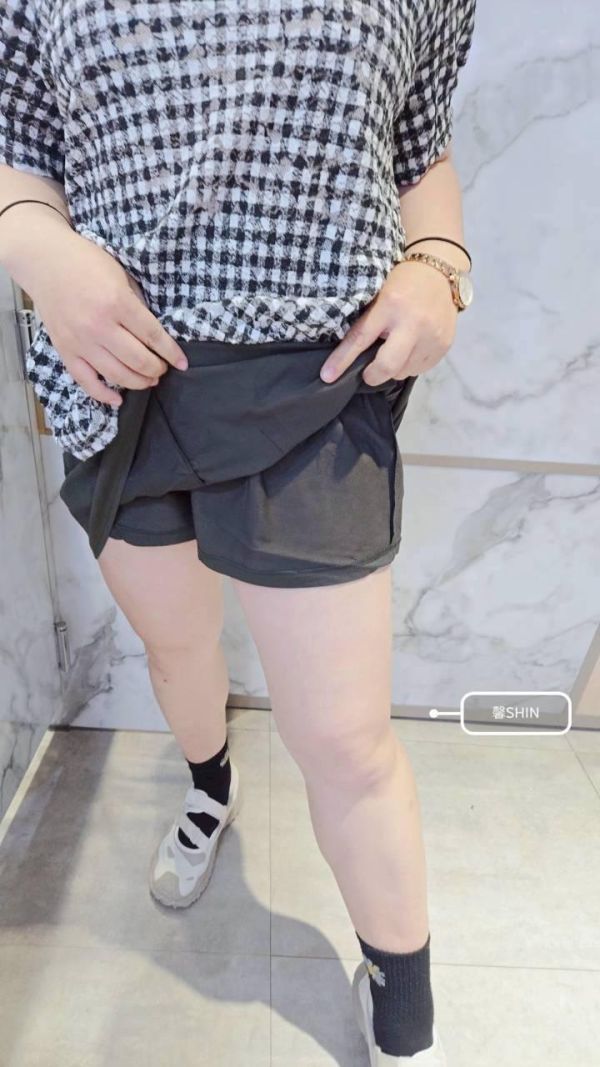 超彈伸縮抽繩工裝褲裙(黑/軍綠) 