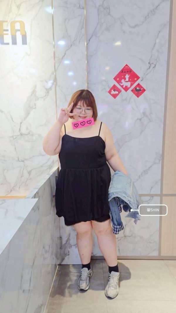 平口細肩花苞長版 