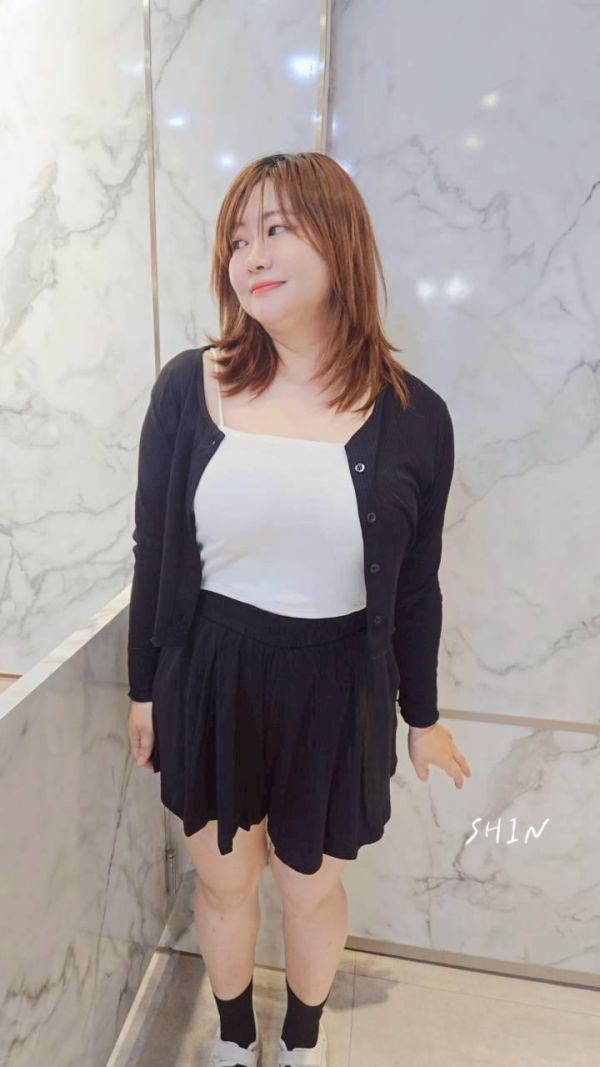 平口bra背心坑條褲裙三件套 