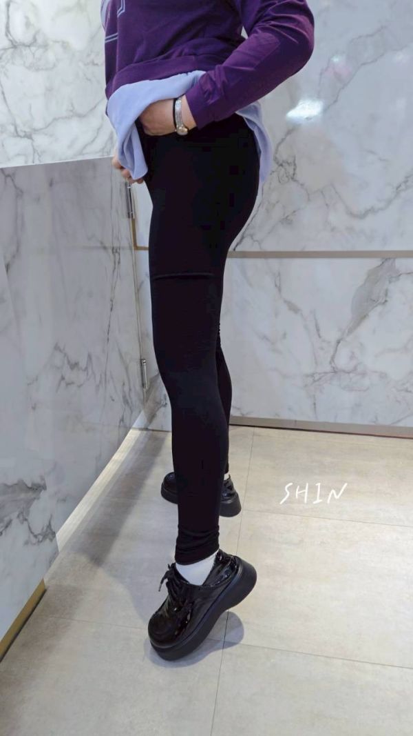 高腰美腿內搭褲(無刷毛) 