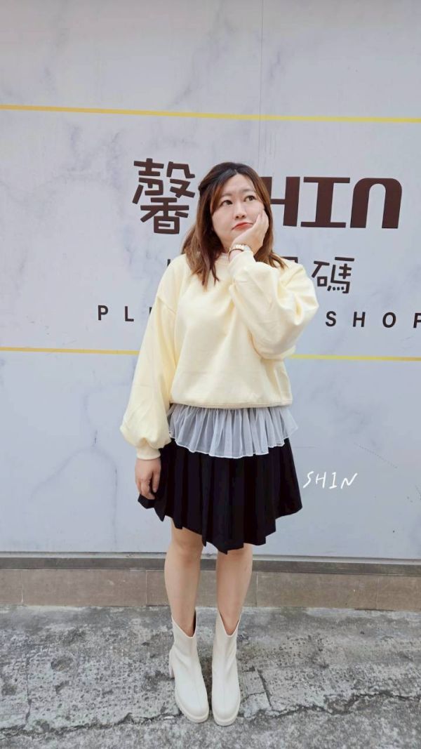 網紗荷葉下襬網紗內搭(黑/粉/紫/白) 