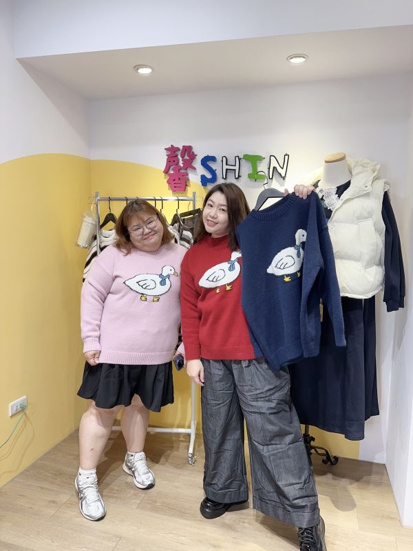 小鴨毛衣(藍/黃/粉紅/紅) 