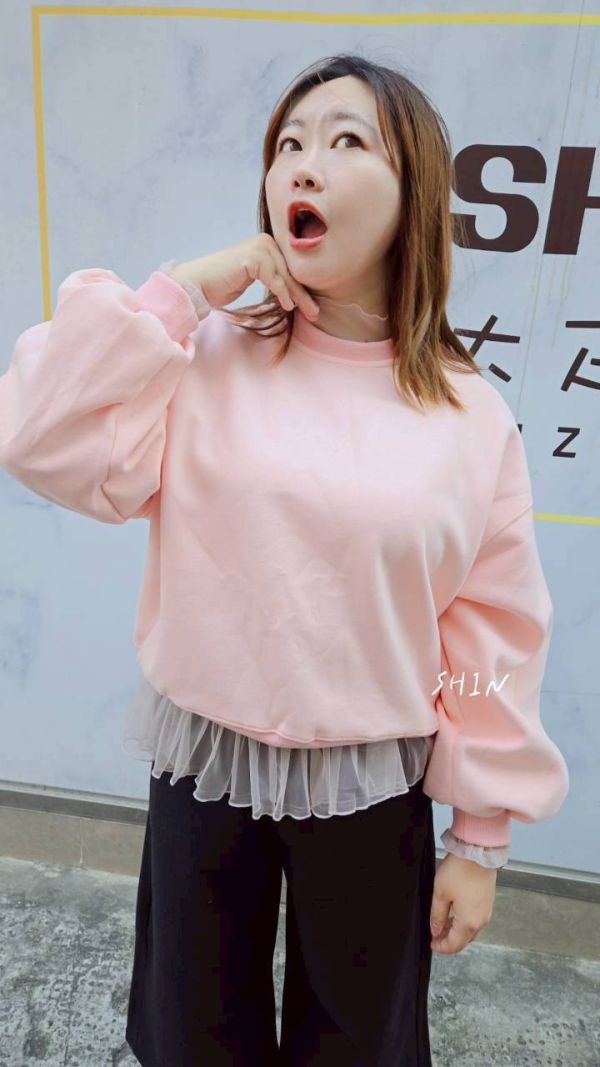 網紗荷葉下襬網紗內搭(黑/粉/紫/白) 