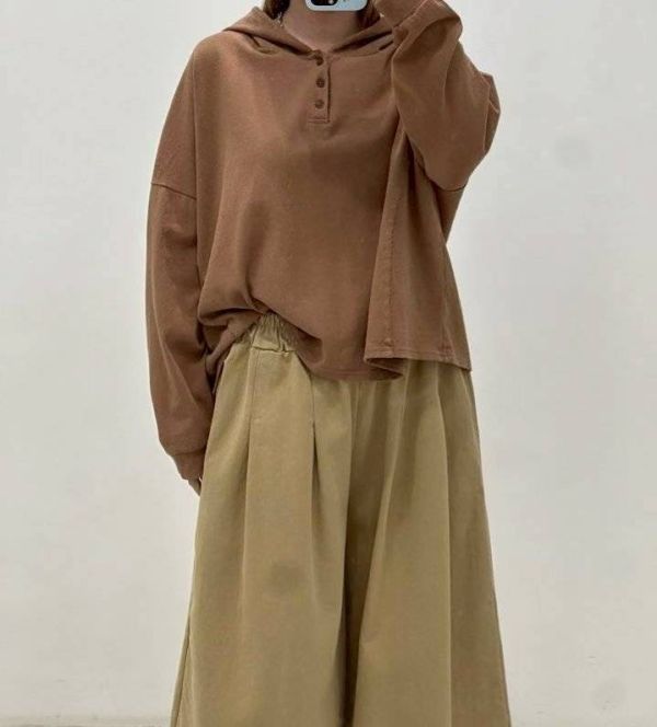 KOREA毛巾布連帽短T(黑/咖/白) 