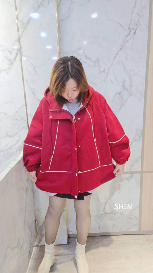 剛剛好厚度明線夾克外套(黑/灰/紅) 