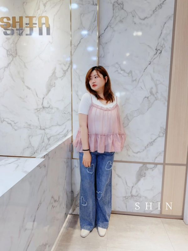 韓式小姊姊透紗外罩背心(灰/粉紫/白) 