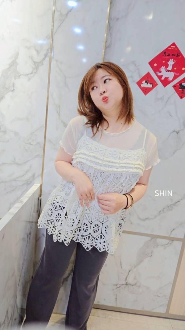 超高性價比 真兩件漂漂上衣(杏/黑) 