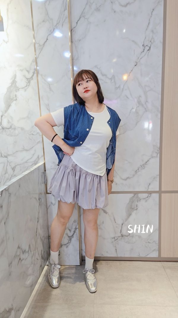 可愛澎澎花苞短裙(黑/芋紫/綠) 