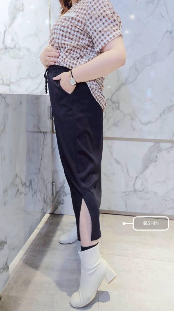 太空棉綁帶長裙(黑/咖) 