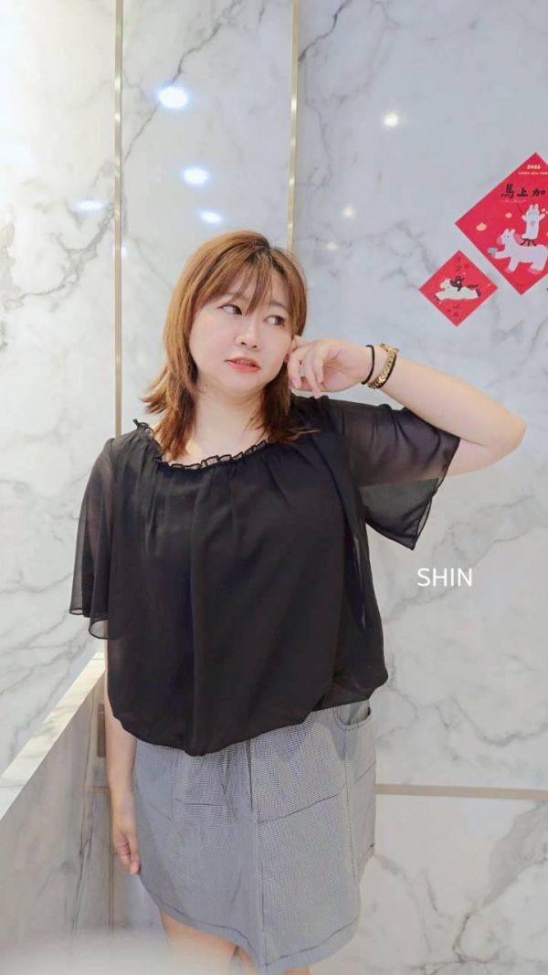 網紗氣質爆表上衣(溫柔白/氣質杏/百搭黑) 