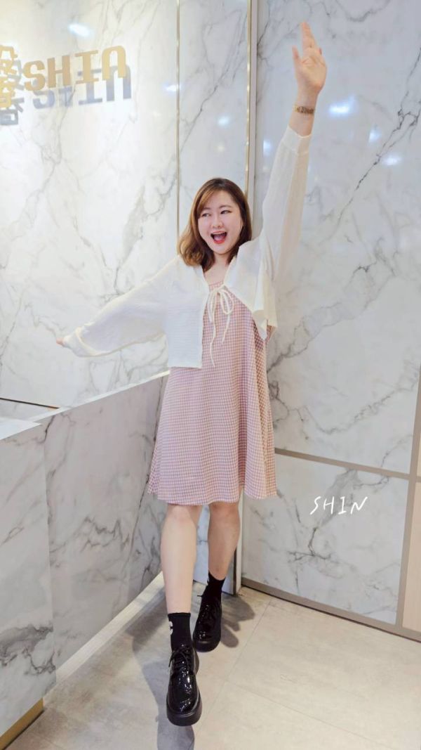 韓版皺皺綁帶罩衫(藍/咖/杏/黑) 