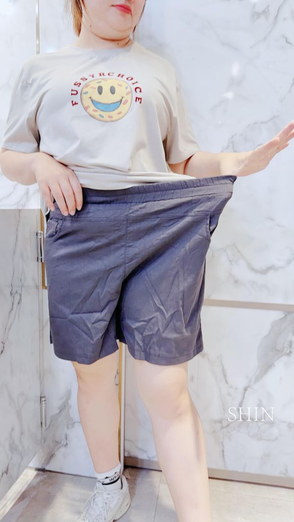 4分口袋小標短褲(黑/墨灰) 