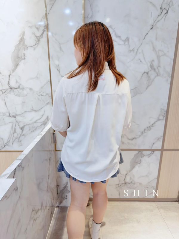 設計款拼接背心假兩件襯衫 