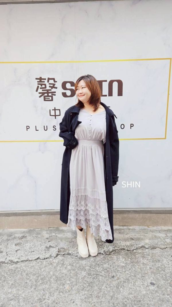 仙仙下凡蕾絲雪紡洋(粉/灰藍) 