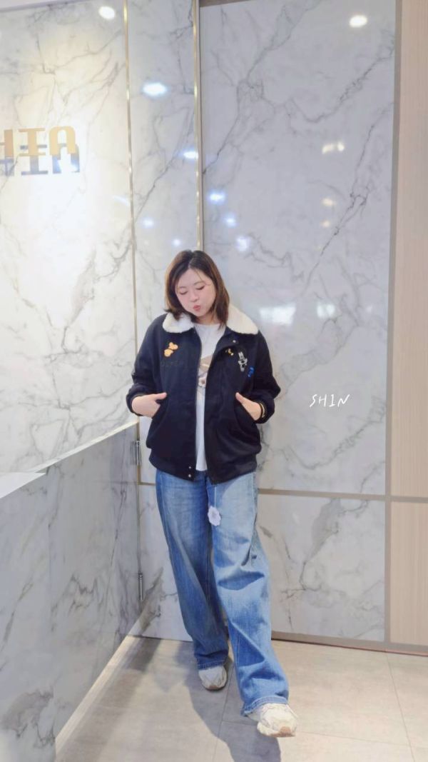 韓高飛棉衣外套(粉/藍) 