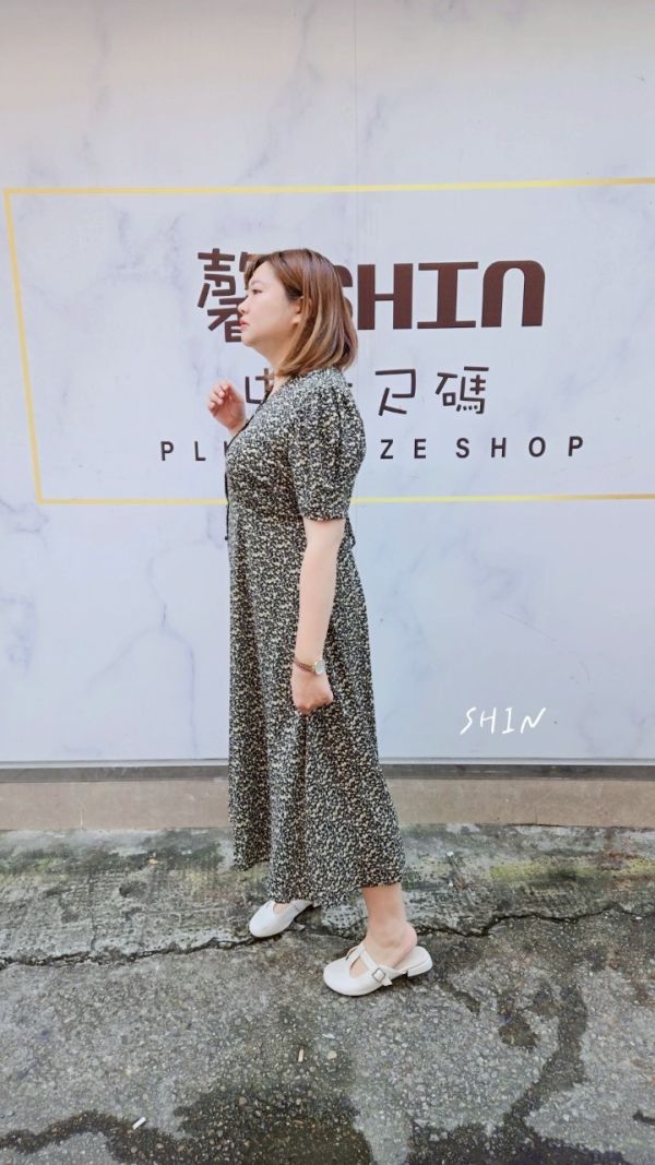 正韓超美碎花綁帶洋裝 