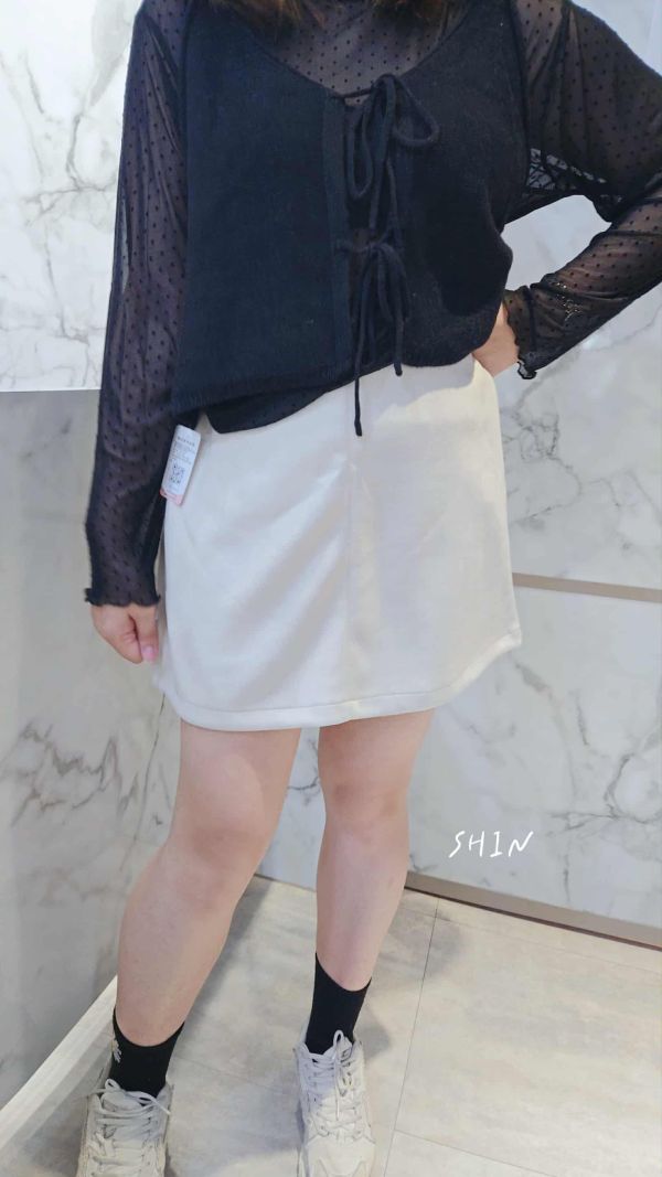 漂亮的麂皮短裙(咖/灰/杏) 