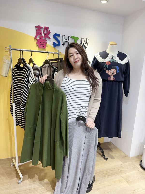 簡約長版針織罩衫(卡其/軍綠/黑/杏/灰) 