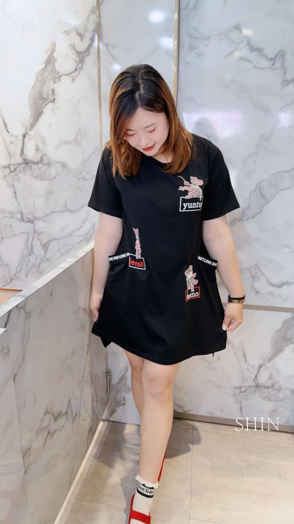 小可愛系口袋熊熊長版T 