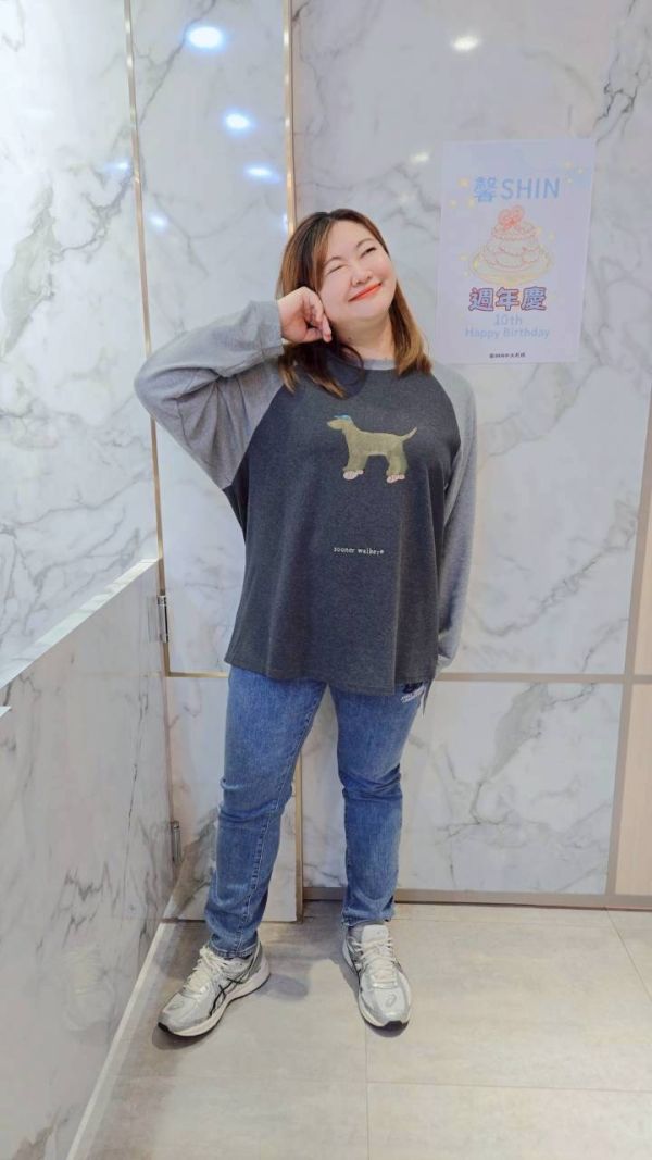 Q版小兔鬆緊綁繩牛仔褲 