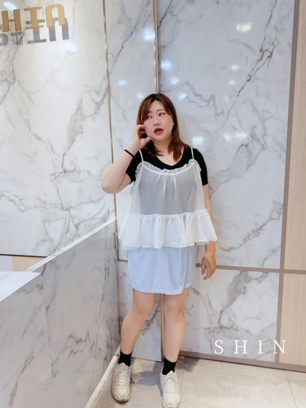 韓式小姊姊透紗外罩背心(灰/粉紫/白) 