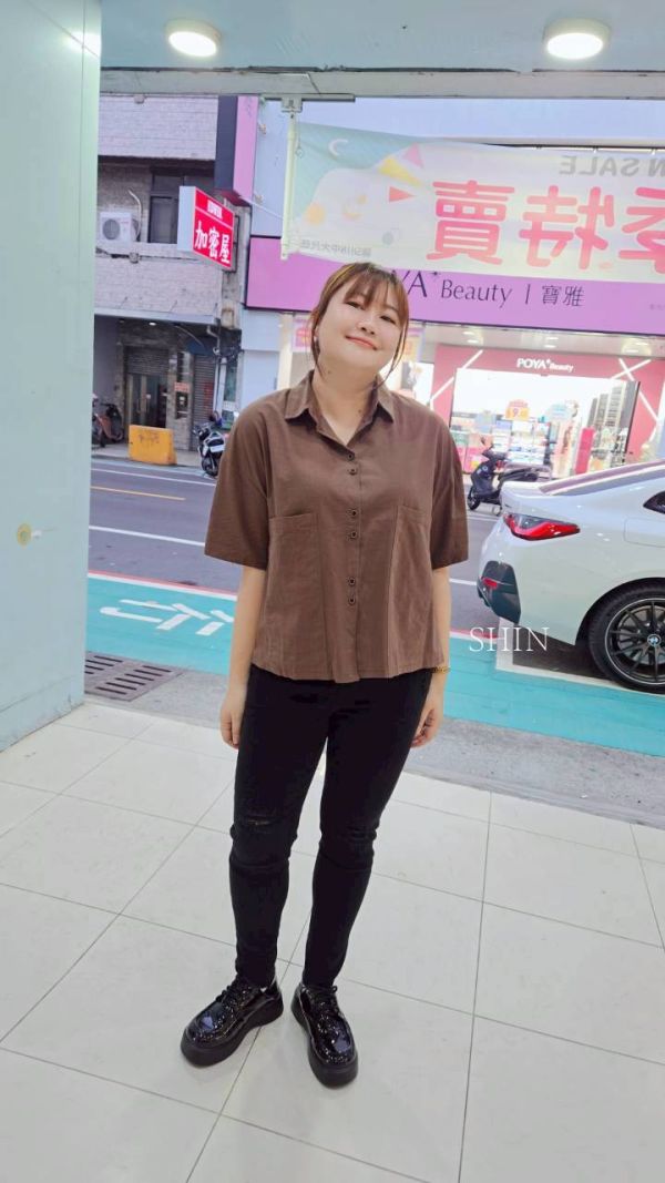 不敗刷破高彈牛仔黑褲 