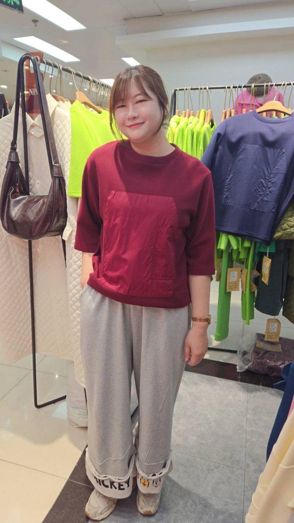 專櫃款半袖前大口袋T(酒紅/深灰/深藍/咖) 