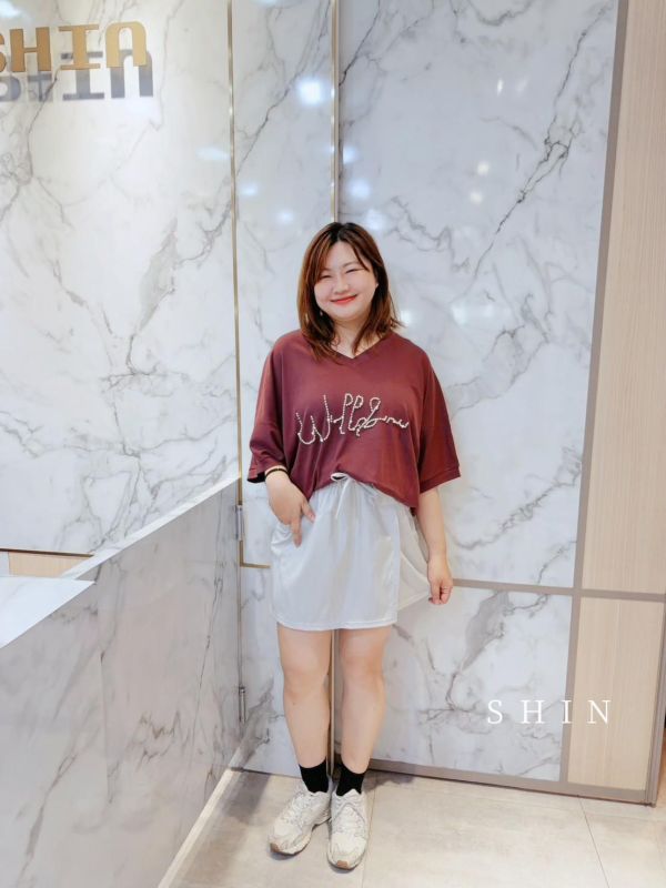 小V領釘珠珠大T(綠/紫紅/密黃) 