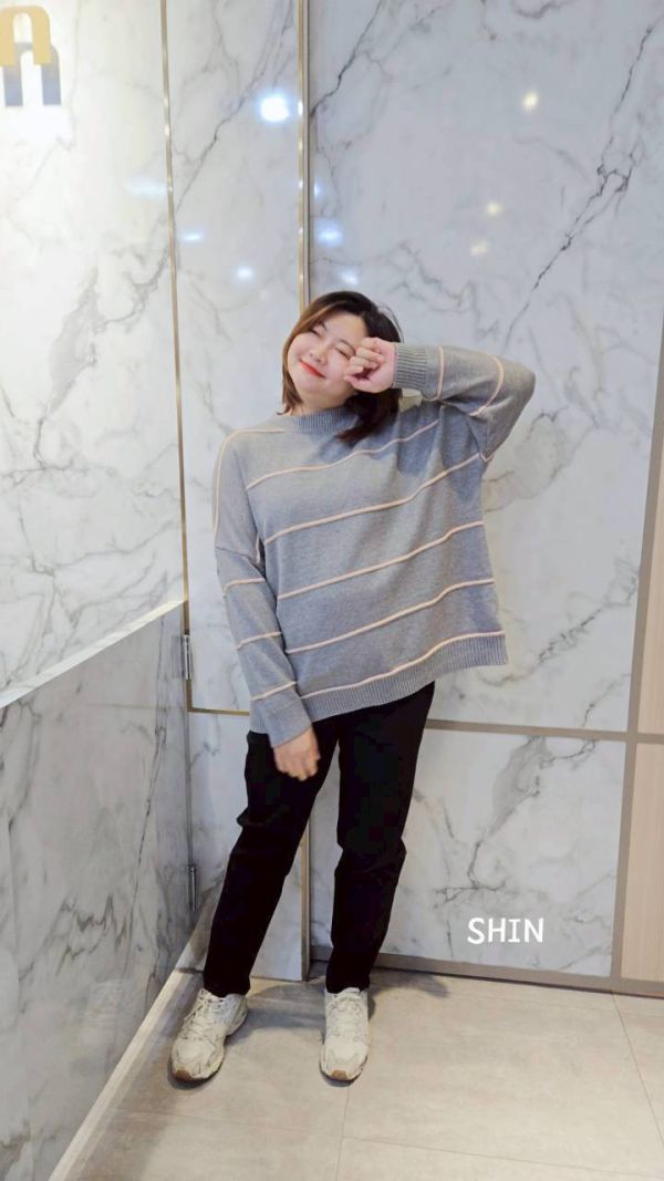 日系立體坑條針織上衣(黑/紅/灰/可可/灰綠) 