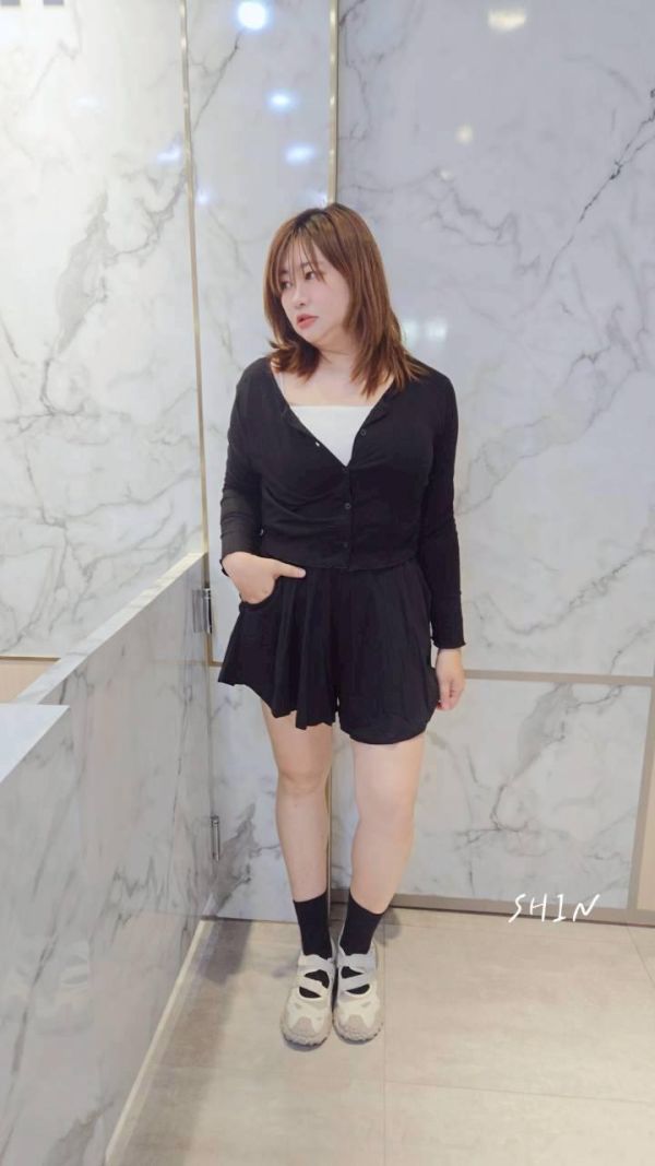 平口bra背心坑條褲裙三件套 