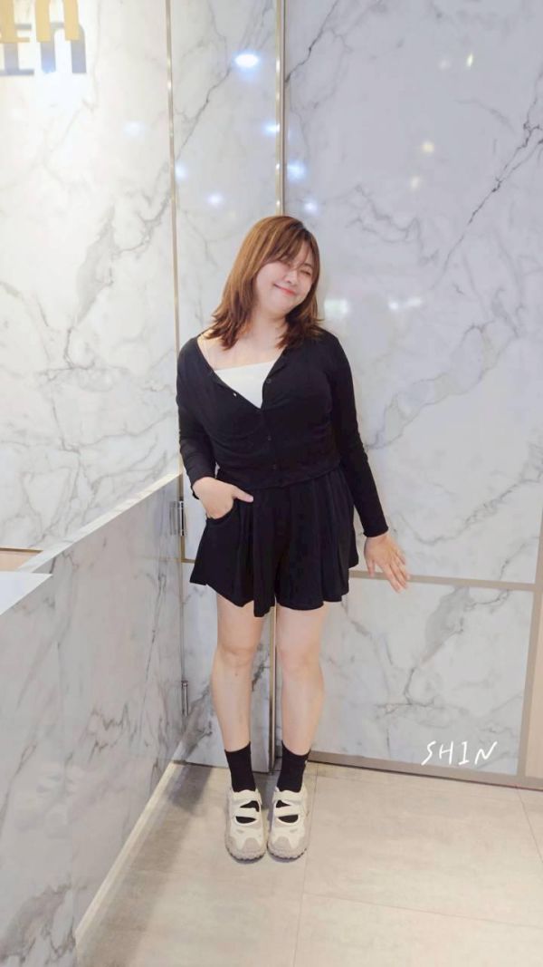 平口bra背心坑條褲裙三件套 