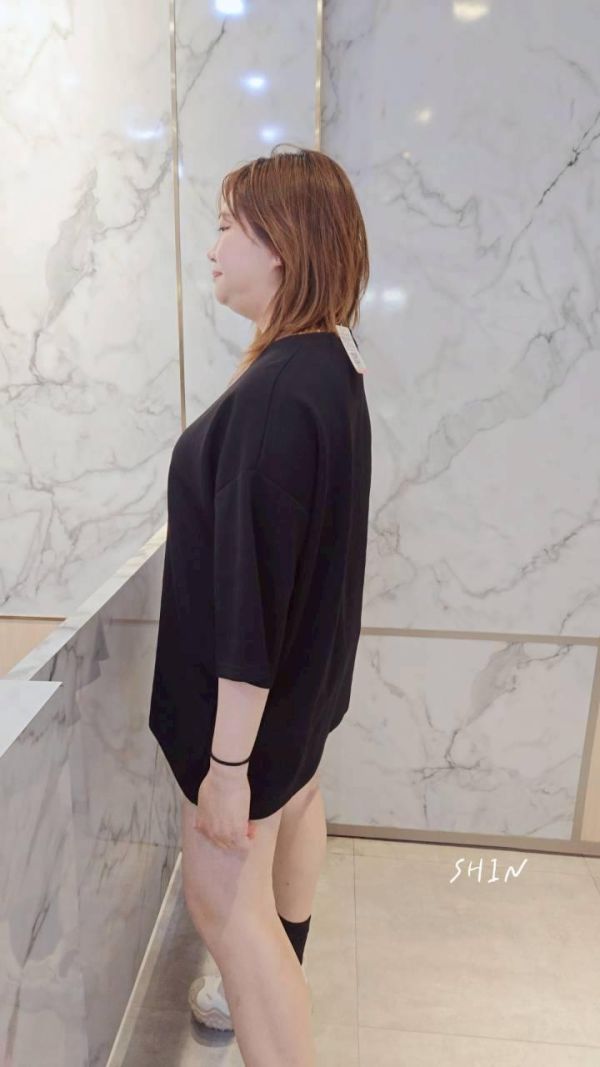 哈!又是包色款 太空棉素色大T(粉紫/杏/灰藍/黑) 