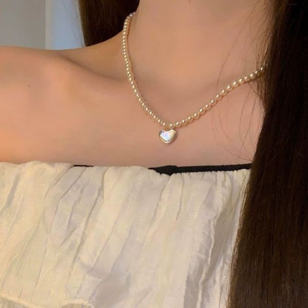 愛心珍珠項鍊 