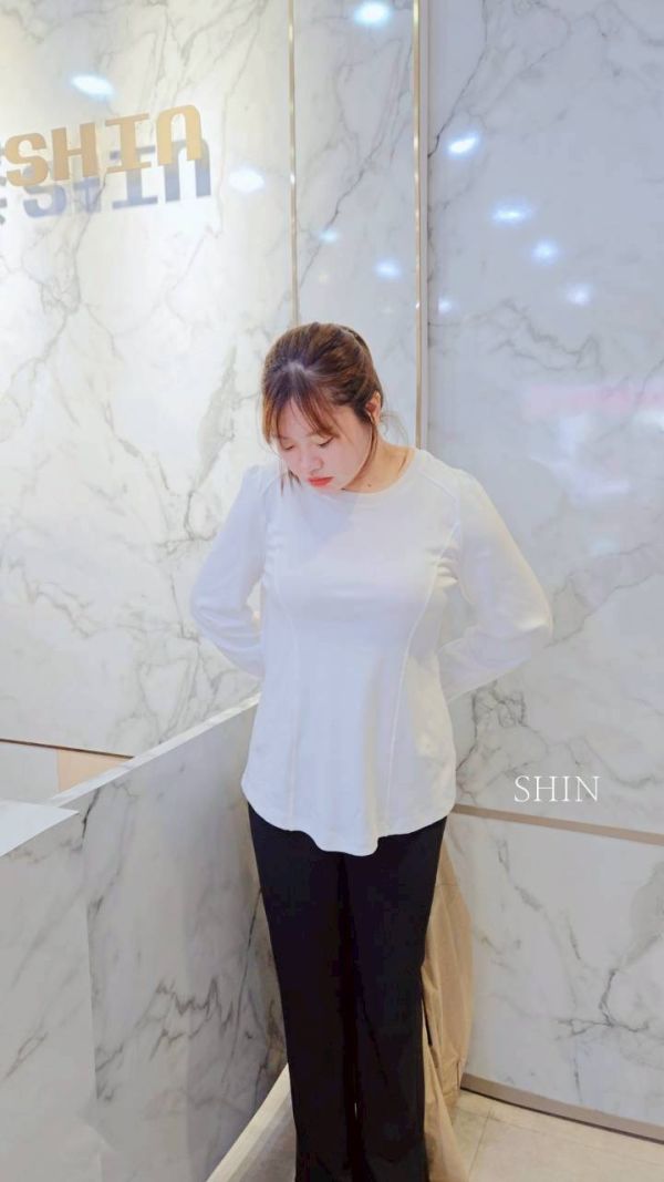 百搭簡約長袖T恤(黑/白) 