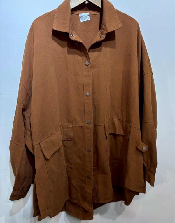 下雙口袋排釦襯衫(咖/杏/綠) 