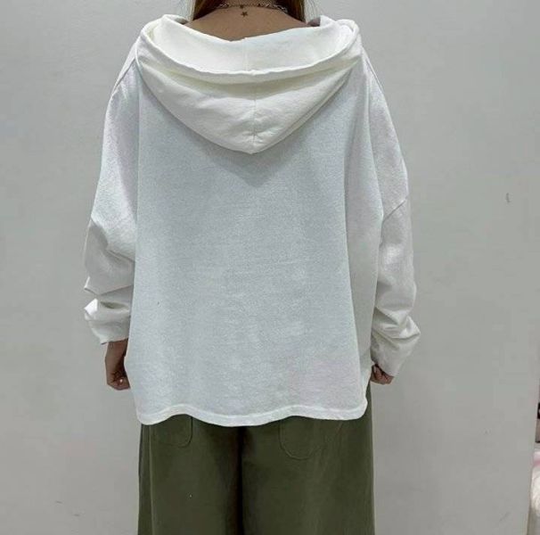 KOREA毛巾布連帽短T(黑/咖/白) 