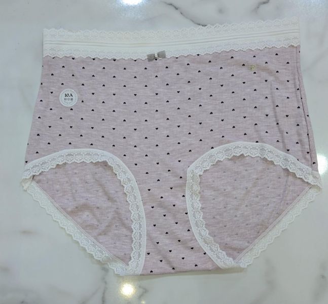 滿版蝴蝶結滾蕾絲加大內褲(白/深灰/紫/淺灰) 