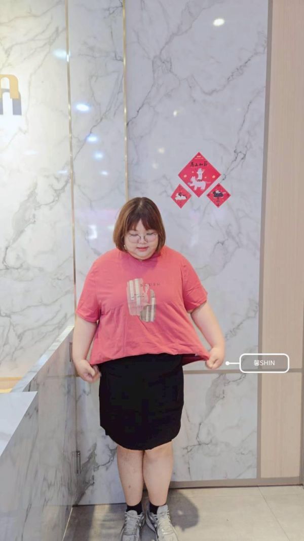 夏天最愛幾何圖冰瓷棉T(粉/黑) 