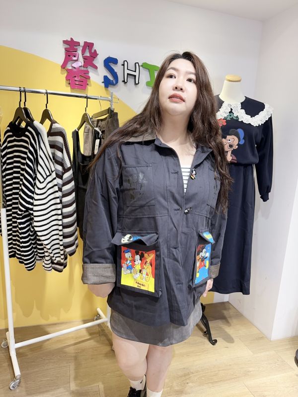 韓版米奇鋪棉外套 