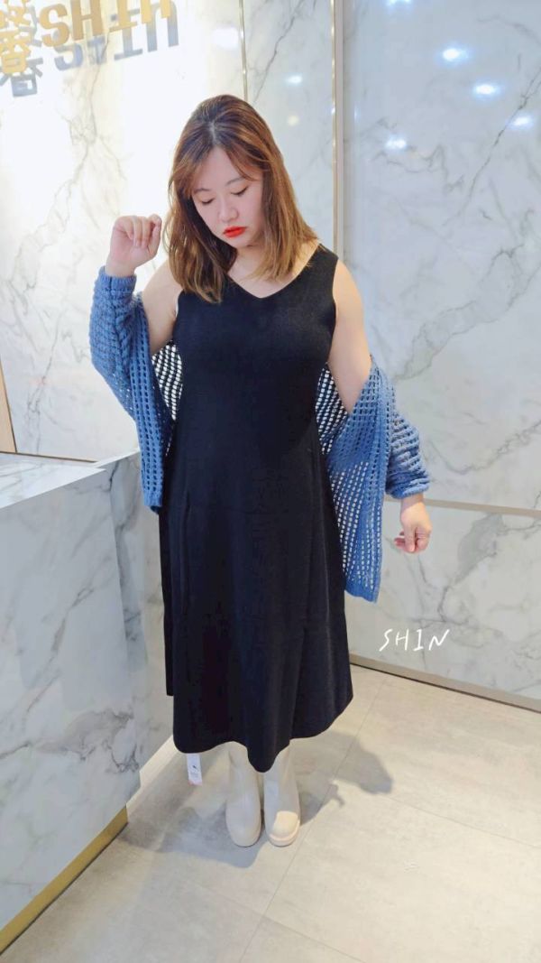 雙面穿軟軟背心裙(黑/杏) 