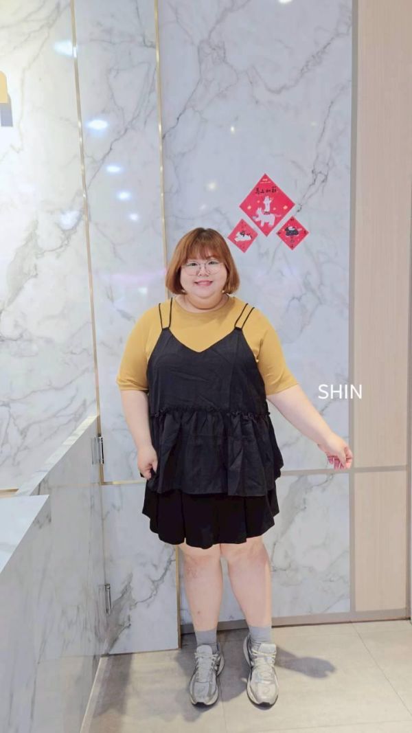 日系真兩件雙線蛋糕背心上衣組(駝/灰/焦糖) 