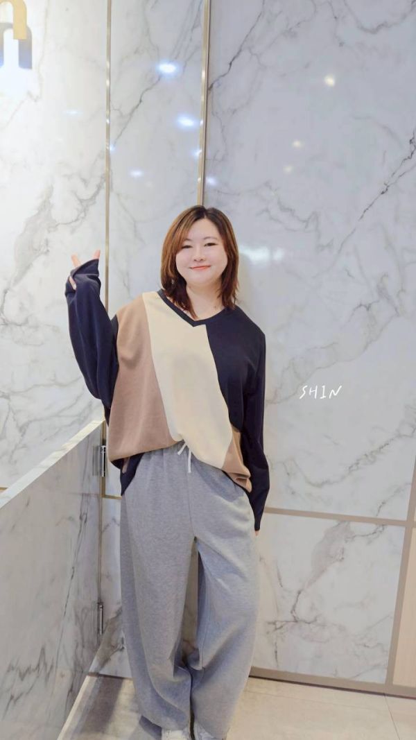 撞色曼巴棉T(藍/紅) 