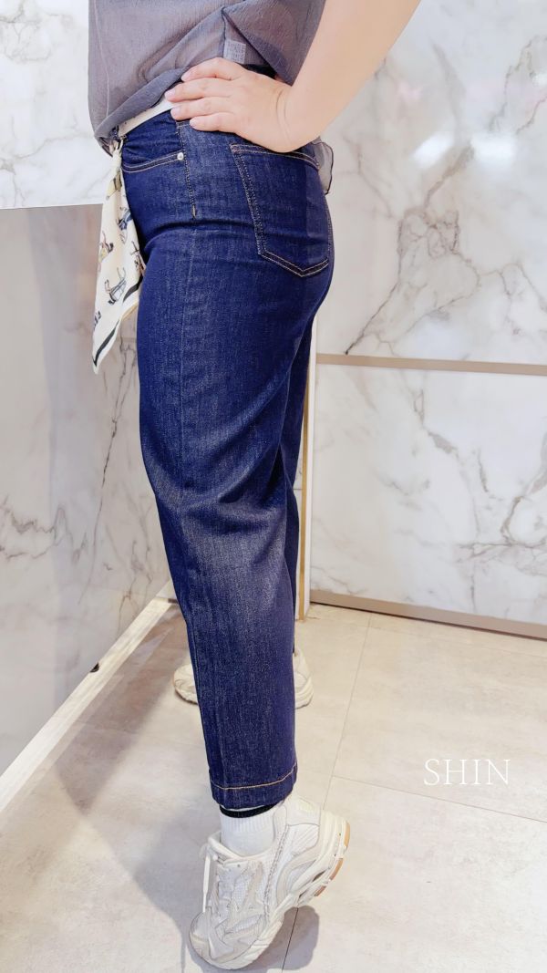 有皮帶有絲巾有氣質的九分奶奶褲(深/淺) 